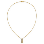 Leslie's 14K Two-tone Polished / Dia-cut Bar Necklace - Image 4