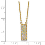 Leslie's 14K Two-tone Polished / Dia-cut Bar Necklace - Image 5