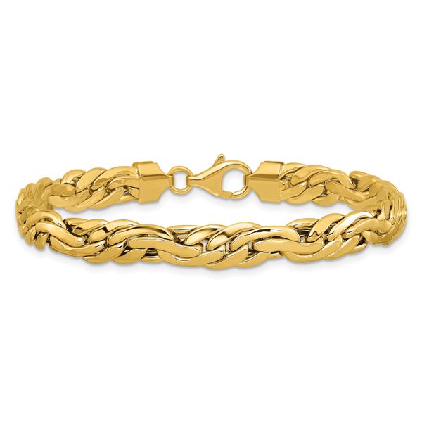 Leslie's 14K Polished 7.5mm Fancy Link Bracelet - Image 3