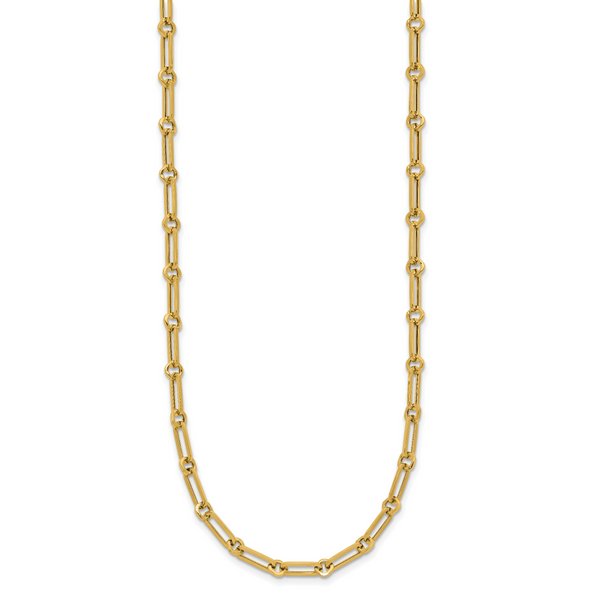 Leslie's 14K Polished Fancy Paperclip Link Necklace - Image 2