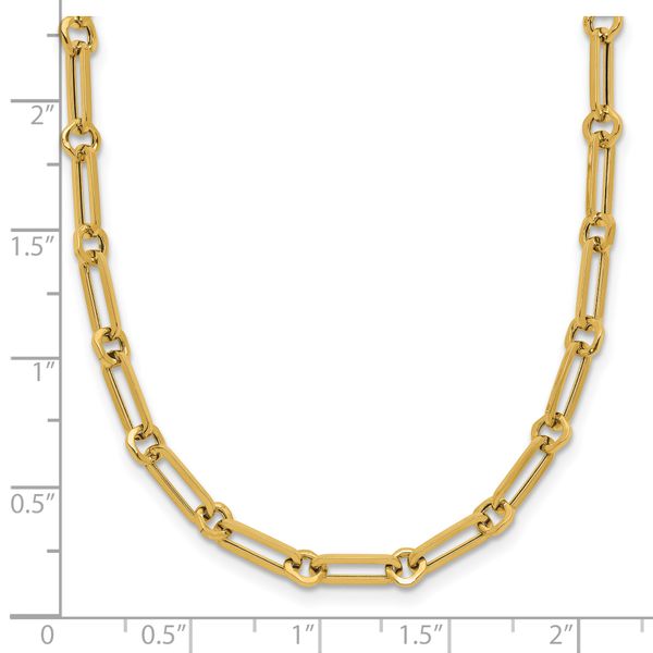 Leslie's 14K Polished Fancy Paperclip Link Necklace - Image 5