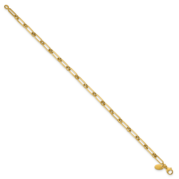 Leslie's 14K Polished Fancy Paperclip Link Bracelet - Image 2