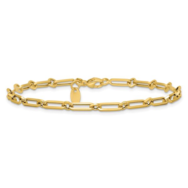 Leslie's 14K Polished Fancy Paperclip Link Bracelet - Image 3