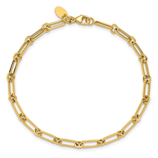 Leslie's 14K Polished Fancy Paperclip Link Bracelet - Image 4