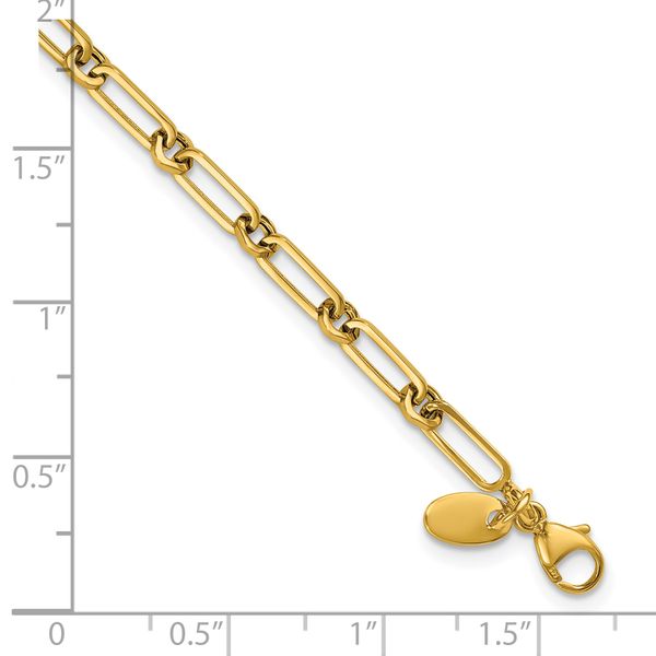 Leslie's 14K Polished Fancy Paperclip Link Bracelet - Image 5