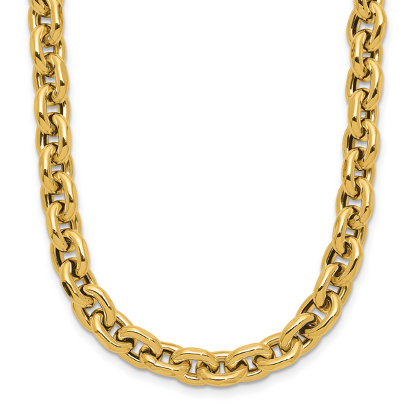 Leslie's 14K Polished 6.5mm Flat Edge Cable Link Necklace