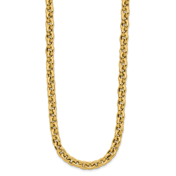 Leslie's 14K Polished 6.5mm Flat Edge Cable Link Necklace - Image 2