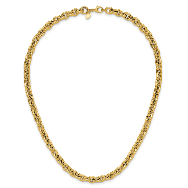 Leslie's 14K Polished 6.5mm Flat Edge Cable Link Necklace - Image 4