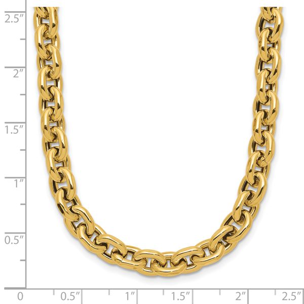 Leslie's 14K Polished 6.5mm Flat Edge Cable Link Necklace - Image 5