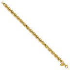 Leslie's 14K Polished 6.5mm Flat Edge Cable Link Bracelet - Image 2