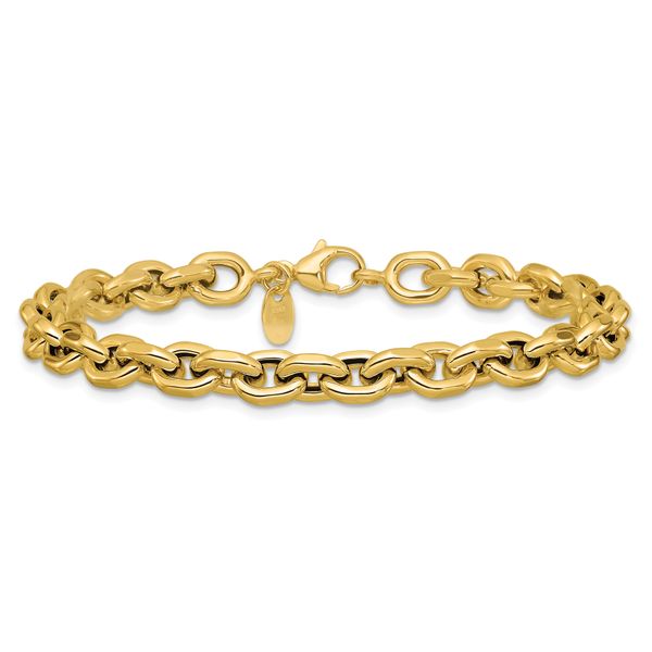 Leslie's 14K Polished 6.5mm Flat Edge Cable Link Bracelet - Image 3