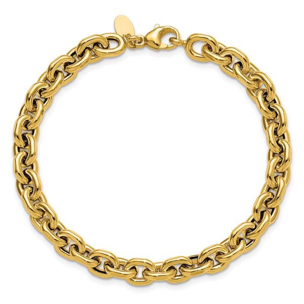Leslie's 14K Polished 6.5mm Flat Edge Cable Link Bracelet - Image 4