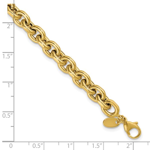 Leslie's 14K Polished 6.5mm Flat Edge Cable Link Bracelet - Image 5