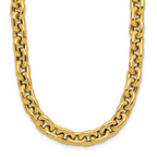 Leslie's 14K Polished 7.0mm Flat Edge Cable Link Necklace