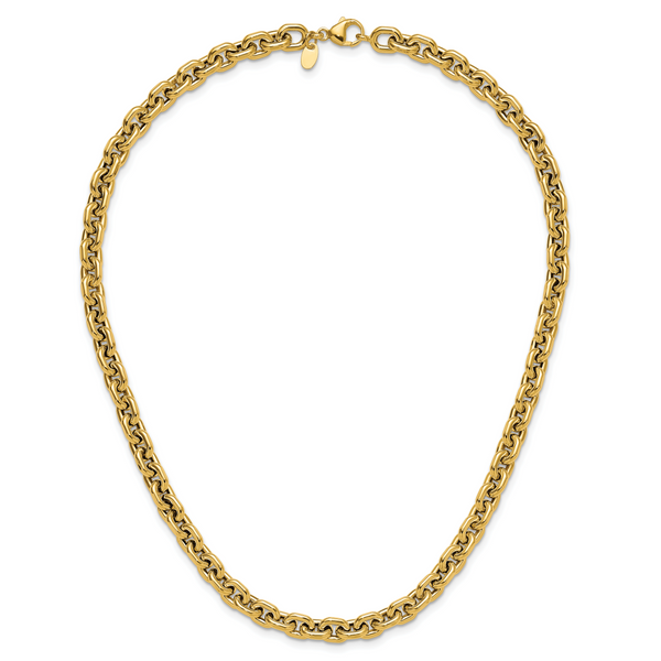 Leslie's 14K Polished 7.0mm Flat Edge Cable Link Necklace - Image 4