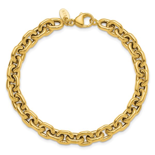 Leslie's 14K Polished 7.0mm Flat Edge Cable Link Bracelet - Image 4