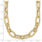 Leslie's 14K Polished and Textured Fancy Greek Key Link Necklace - Image 5