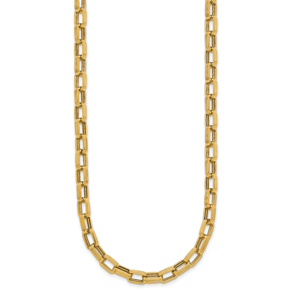 Leslie's 14K Polished 5.5mm Fancy Oval Link Necklace - Image 2