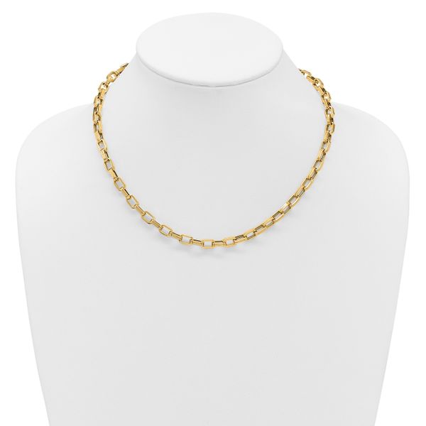 Leslie's 14K Polished 5.5mm Fancy Oval Link Necklace - Image 3