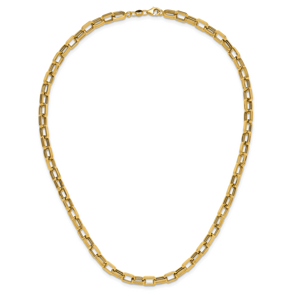 Leslie's 14K Polished 5.5mm Fancy Oval Link Necklace - Image 4