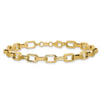 Leslie's 14K Polished 5.5mm Fancy Oval Link Bracelet - Image 3