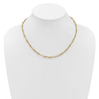 Leslie's 14K Polished and Textured 4.2mm Fancy Link Necklace - Image 3