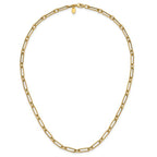Leslie's 14K Polished and Textured 4.2mm Fancy Link Necklace - Image 4