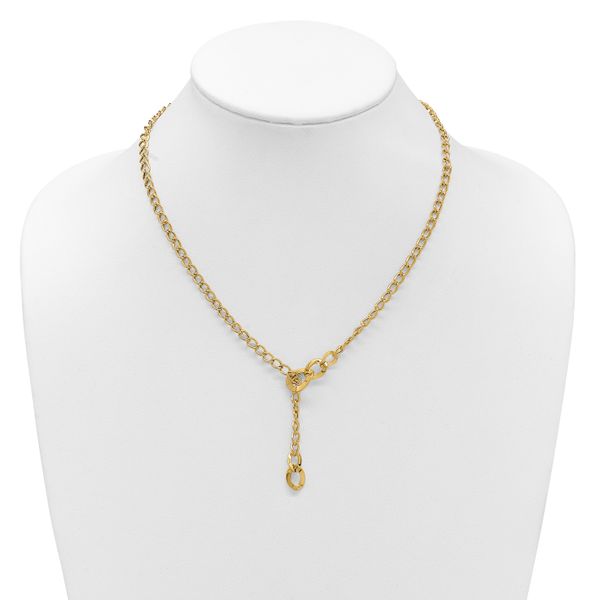 Leslie's 14K Polished Fancy Curb Link Lariat Necklace - Image 3