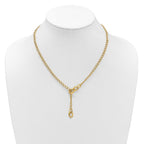 Leslie's 14K Polished Fancy Curb Link Lariat Necklace - Image 3