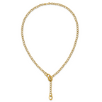 Leslie's 14K Polished Fancy Curb Link Lariat Necklace - Image 4