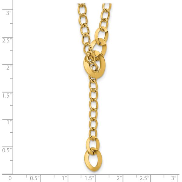Leslie's 14K Polished Fancy Curb Link Lariat Necklace - Image 5