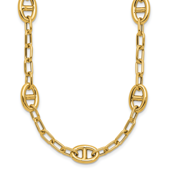 Leslie's 14K Polished Fancy Anchor Link Necklace
