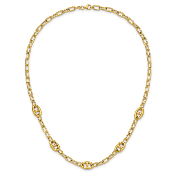 Leslie's 14K Polished Fancy Anchor Link Necklace - Image 4