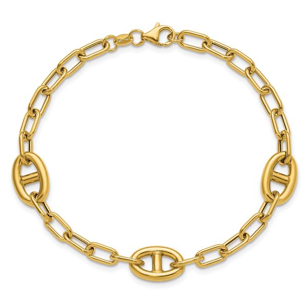 Leslie's 14K Polished Fancy Anchor Link Bracelet - Image 4