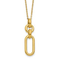 Leslie's 14K Polished Fancy Dangling Mixed Links Necklace
