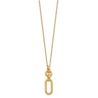 Leslie's 14K Polished Fancy Dangling Mixed Links Necklace - Image 2
