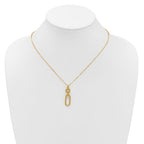 Leslie's 14K Polished Fancy Dangling Mixed Links Necklace - Image 3
