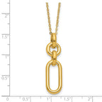 Leslie's 14K Polished Fancy Dangling Mixed Links Necklace - Image 5