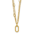 Leslie's 14K Polished Fancy Two-Strand Link Necklace