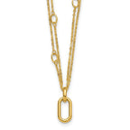 Leslie's 14K Polished Fancy Two-Strand Link Necklace