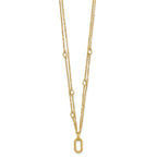 Leslie's 14K Polished Fancy Two-Strand Link Necklace - Image 2