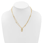 Leslie's 14K Polished Fancy Two-Strand Link Necklace - Image 3