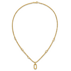 Leslie's 14K Polished Fancy Two-Strand Link Necklace - Image 4