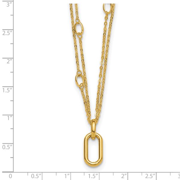 Leslie's 14K Polished Fancy Two-Strand Link Necklace - Image 5