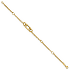 Leslie's 14K Polished Fancy Two-Strand Link Bracelet - Image 2