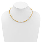 Leslie's 14K Polished and Satin 4.2mm Fancy Link Necklace - Image 2