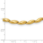 Leslie's 14K Polished and Satin 4.2mm Fancy Link Necklace - Image 4