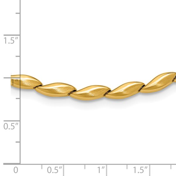 Leslie's 14K Polished and Satin 4.2mm Fancy Link Necklace - Image 4