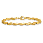 Leslie's 14K Polished and Satin 4.2mm Fancy Link Bracelet - Image 3
