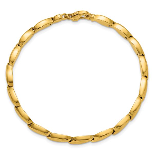 Leslie's 14K Polished and Satin 4.2mm Fancy Link Bracelet - Image 4